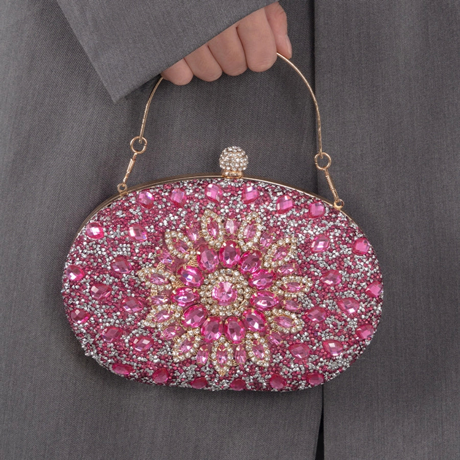 Sunflower Diamond-encrusted Dinner Bag Fashion Banquet Women's Clutch Bag Personality Dress Evening Bag