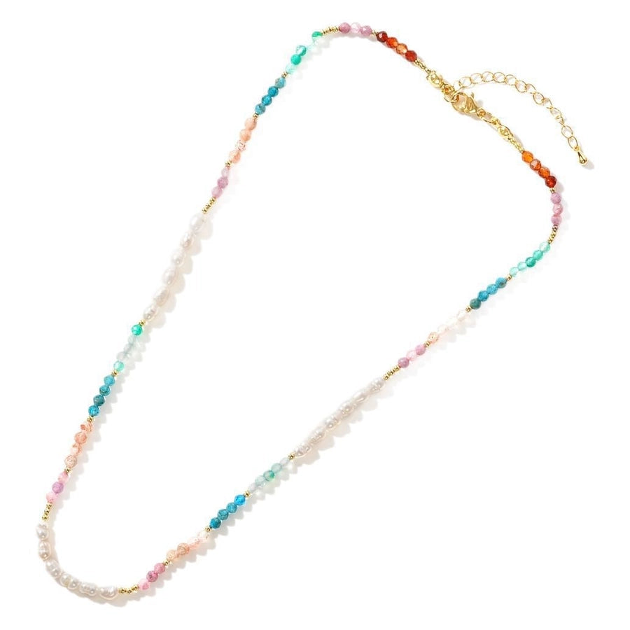 Elegant Simple Style Streetwear Geometric natural stone Mother pearl shellfish Necklace In Bulk