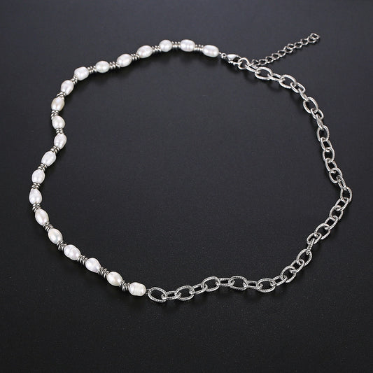 Hip-Hop Geometric 304 Stainless Steel Mixed materials 18K Gold Plated Unisex Necklace