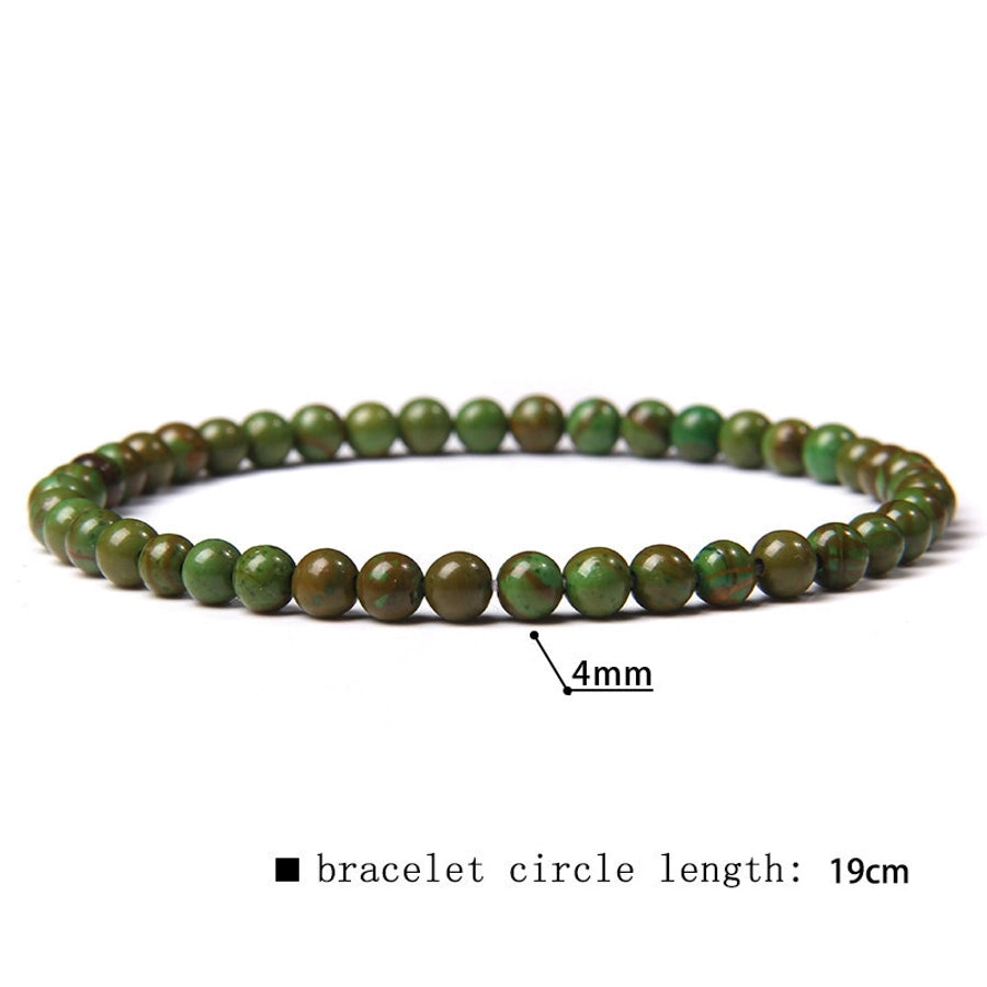 simple style marble natural stone beaded bracelets