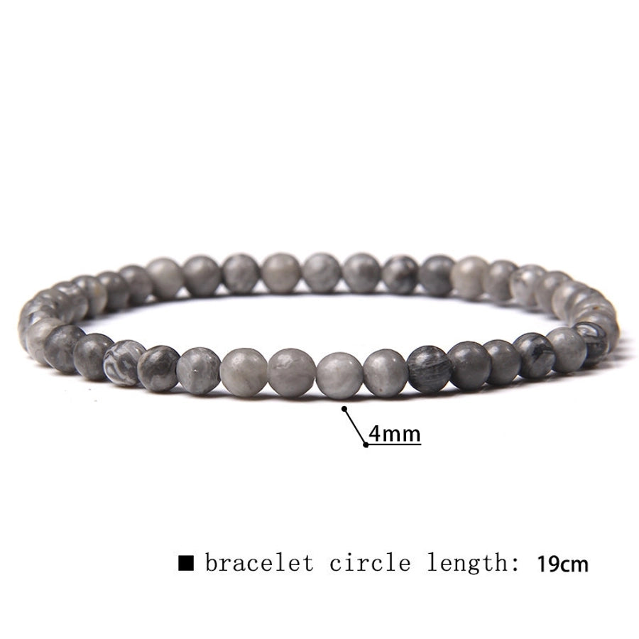 simple style marble natural stone beaded bracelets