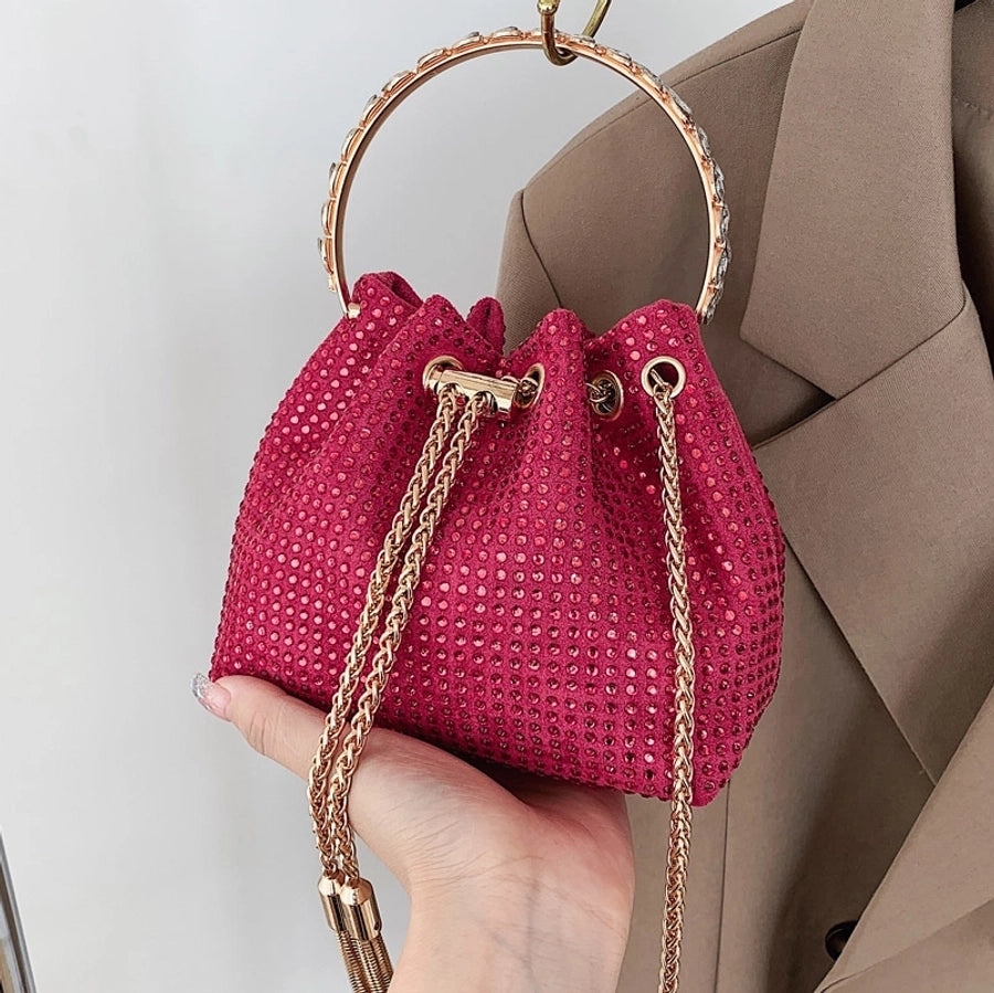 women's small pu leather fashion bucket bag