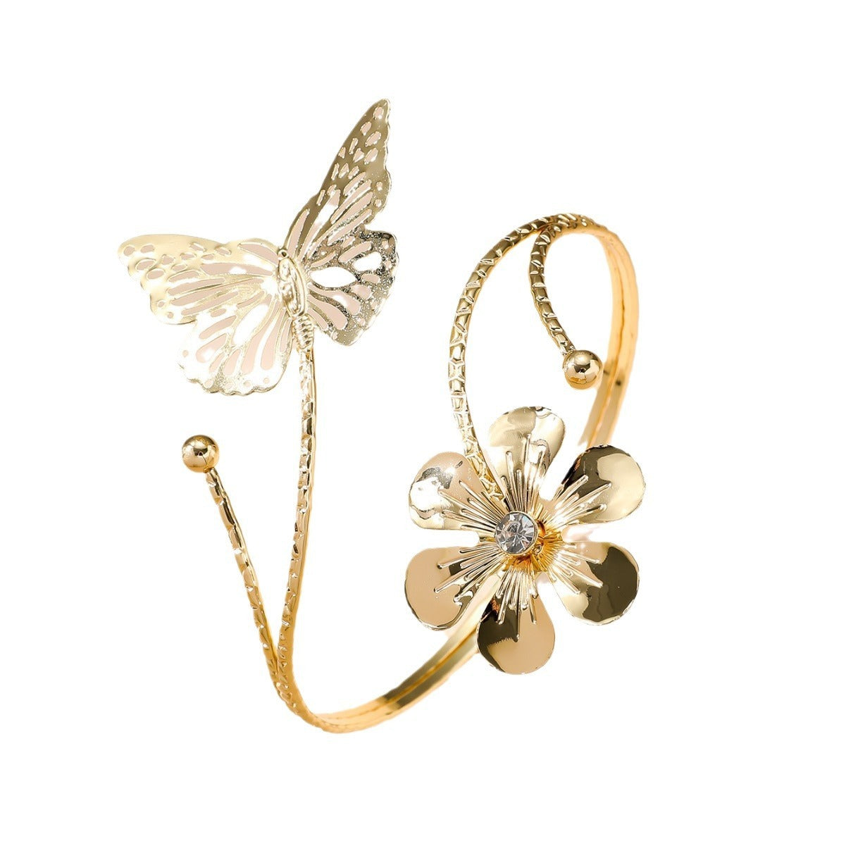Butterfly Arm Decorations, Metal Texture Three-dimensional Flowers Exquisite Hollow Design