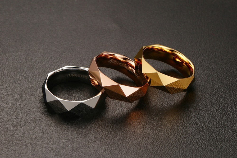 Tungsten steel diamond ring