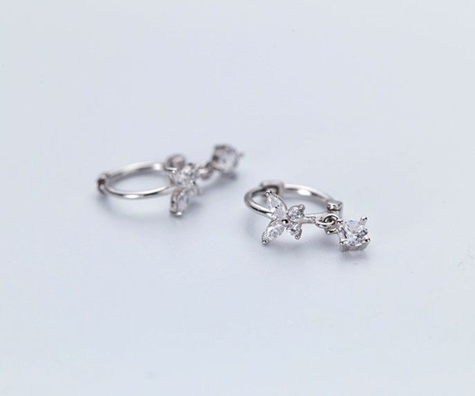 Diamond butterfly earrings