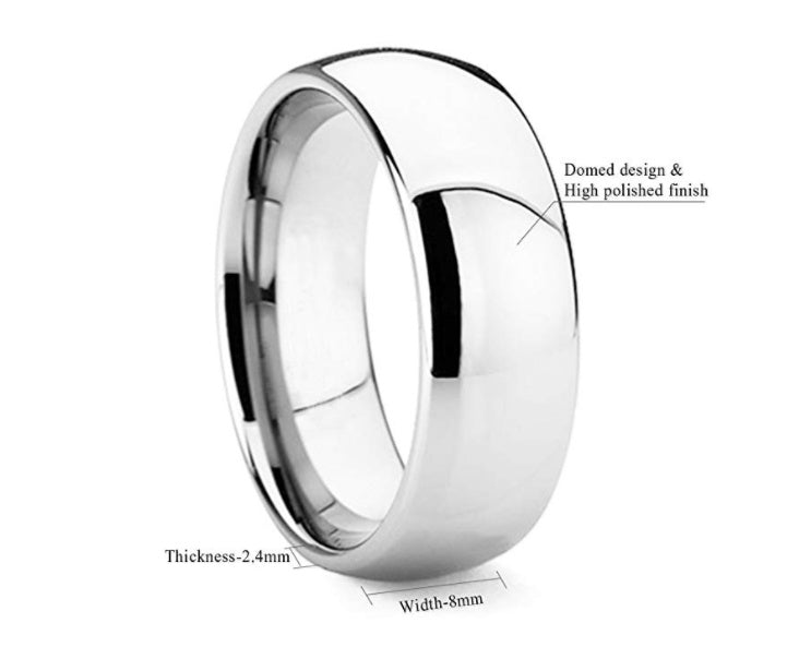 High Polish Tungsten Carbide Ring