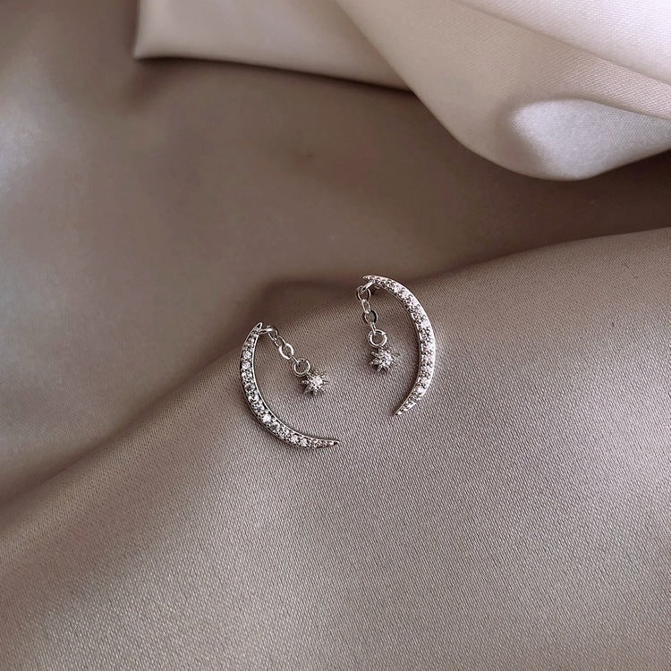 Zircon Moon Earrings