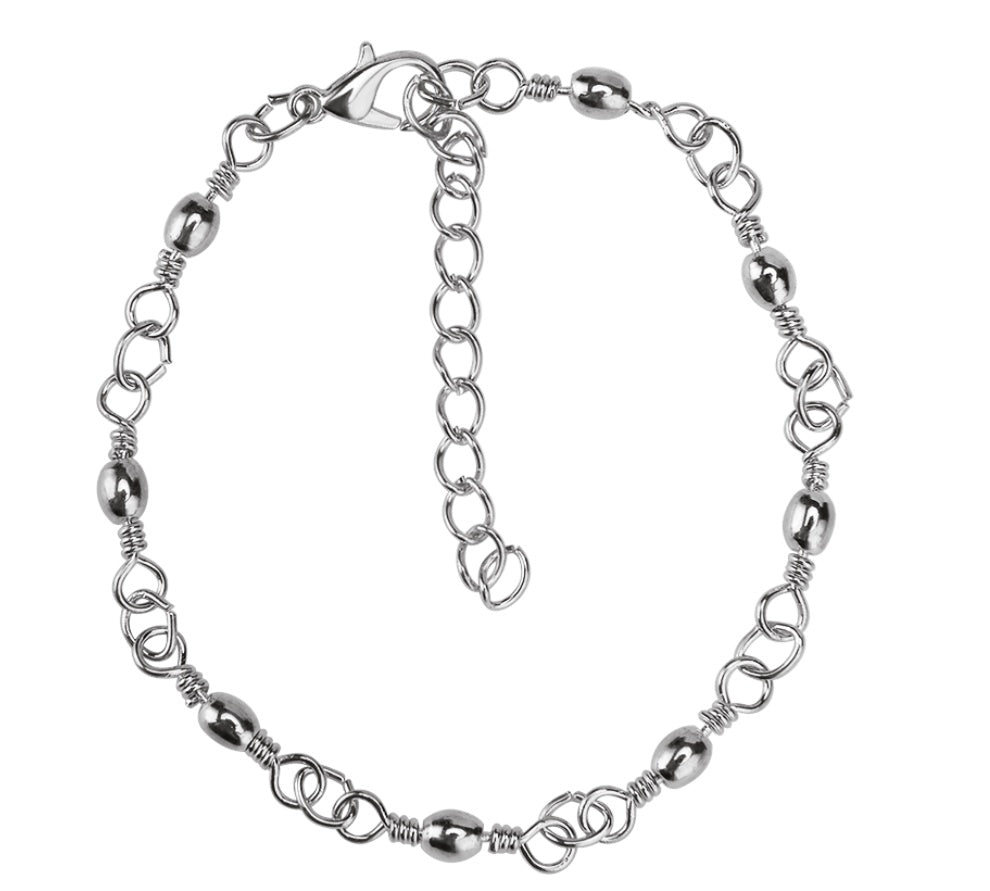 Sequined anklet arrow set with three sets of feet