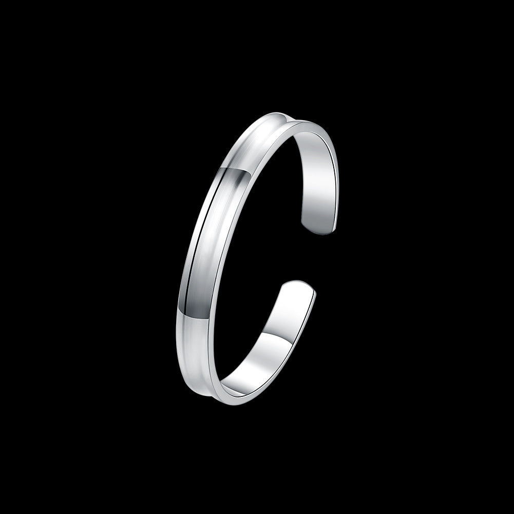 925 Sterling Silver Smooth Round Bracelets Bangles