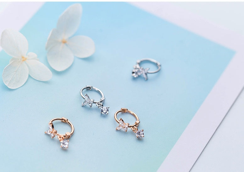Diamond butterfly earrings