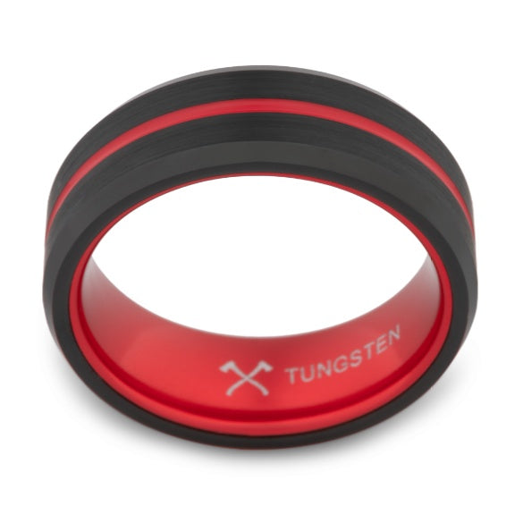 Fire Stripe Tungsten Carbide Ring