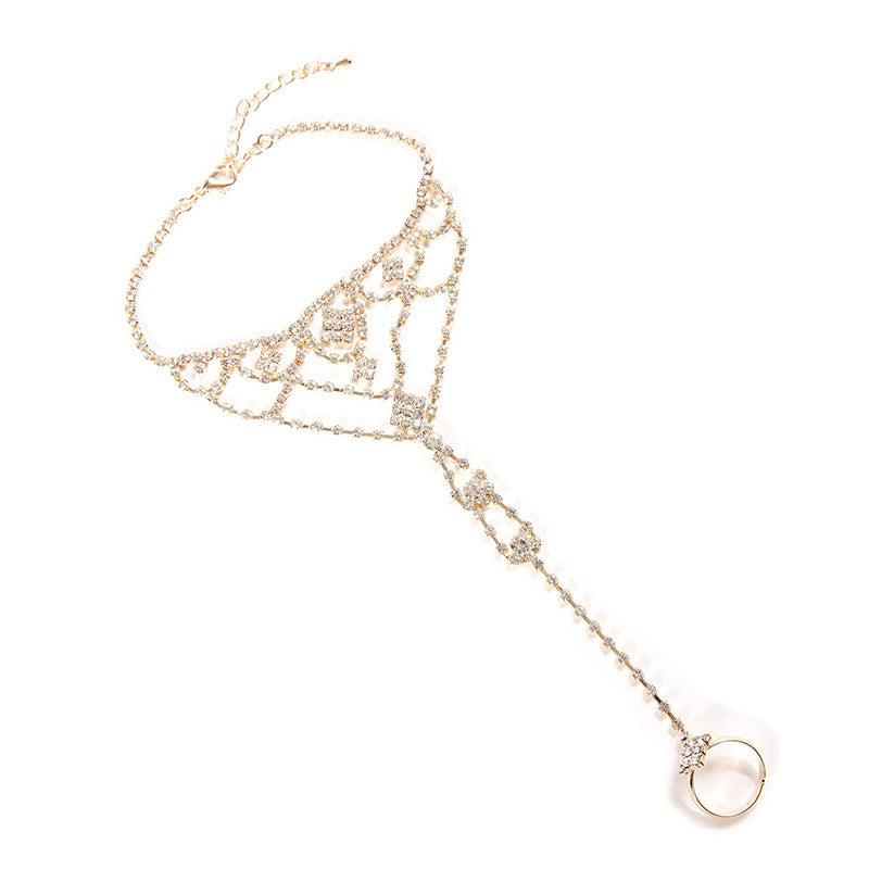 New Bohemian Rhinestone Feet Chain