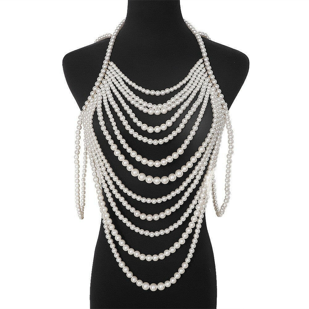 Amazing Multi-layer Pearl Body Chains, Pearls