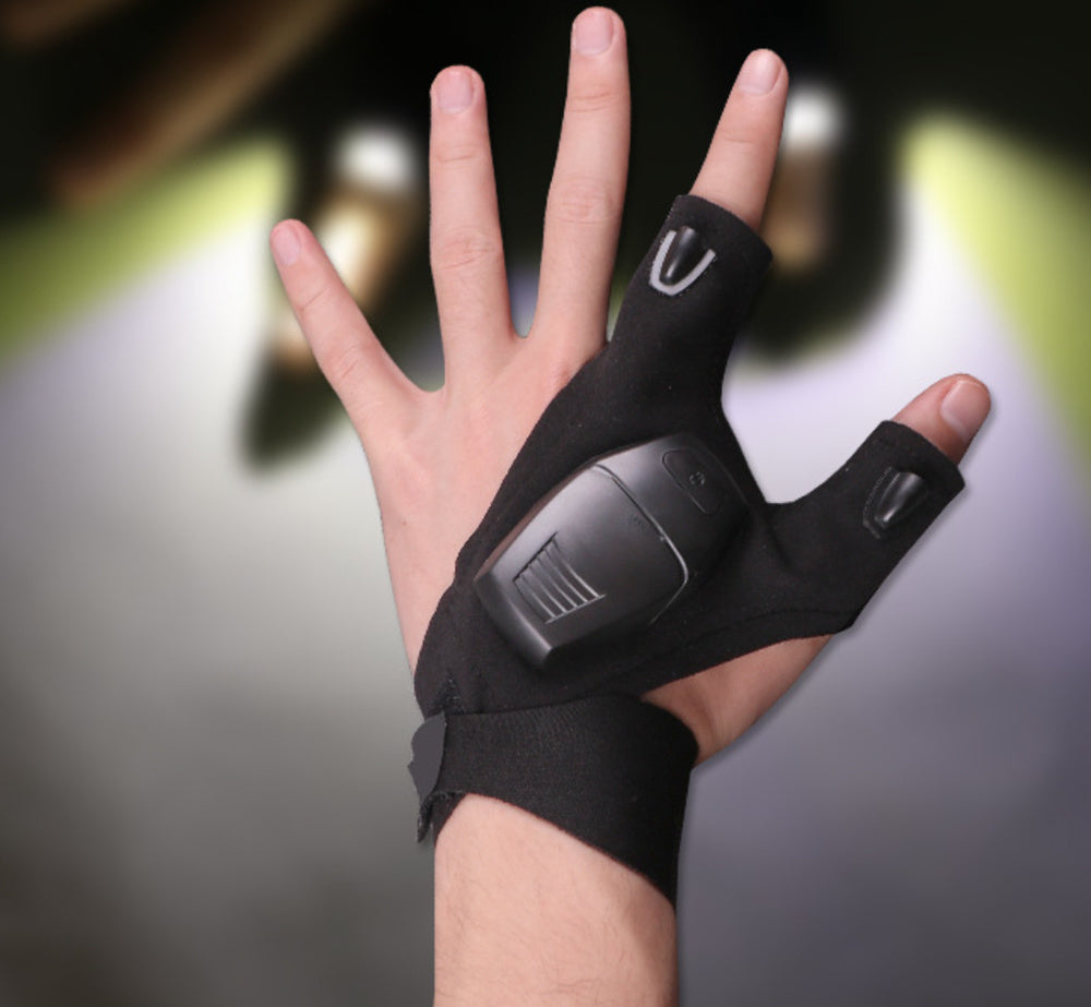 Gloves light with dry battery, Gloves with Led Light, fishing gloves