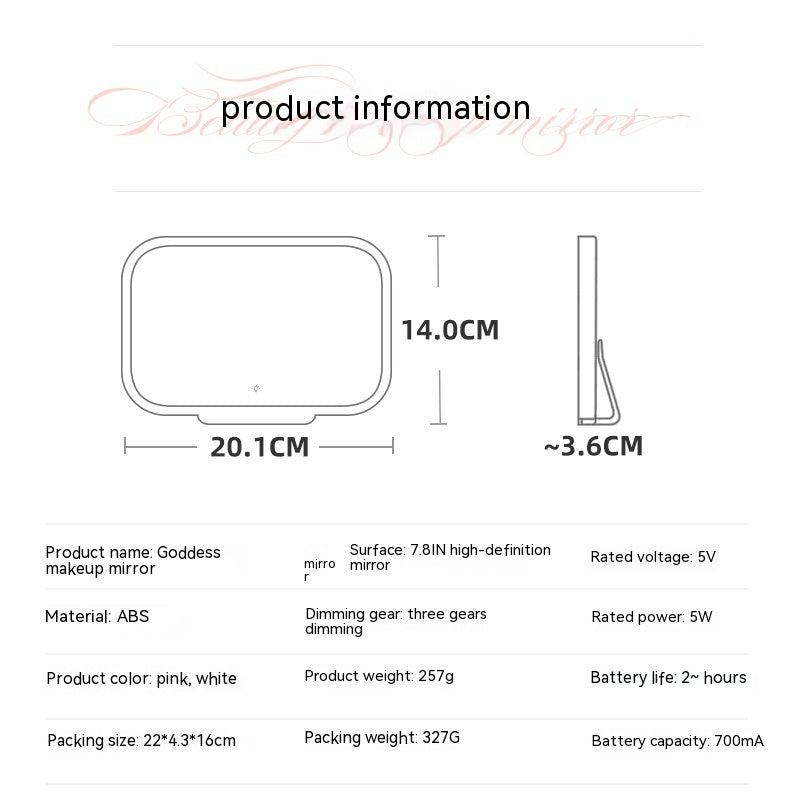 CAR MAKE UP MIRROR WITH LED LIGHTS