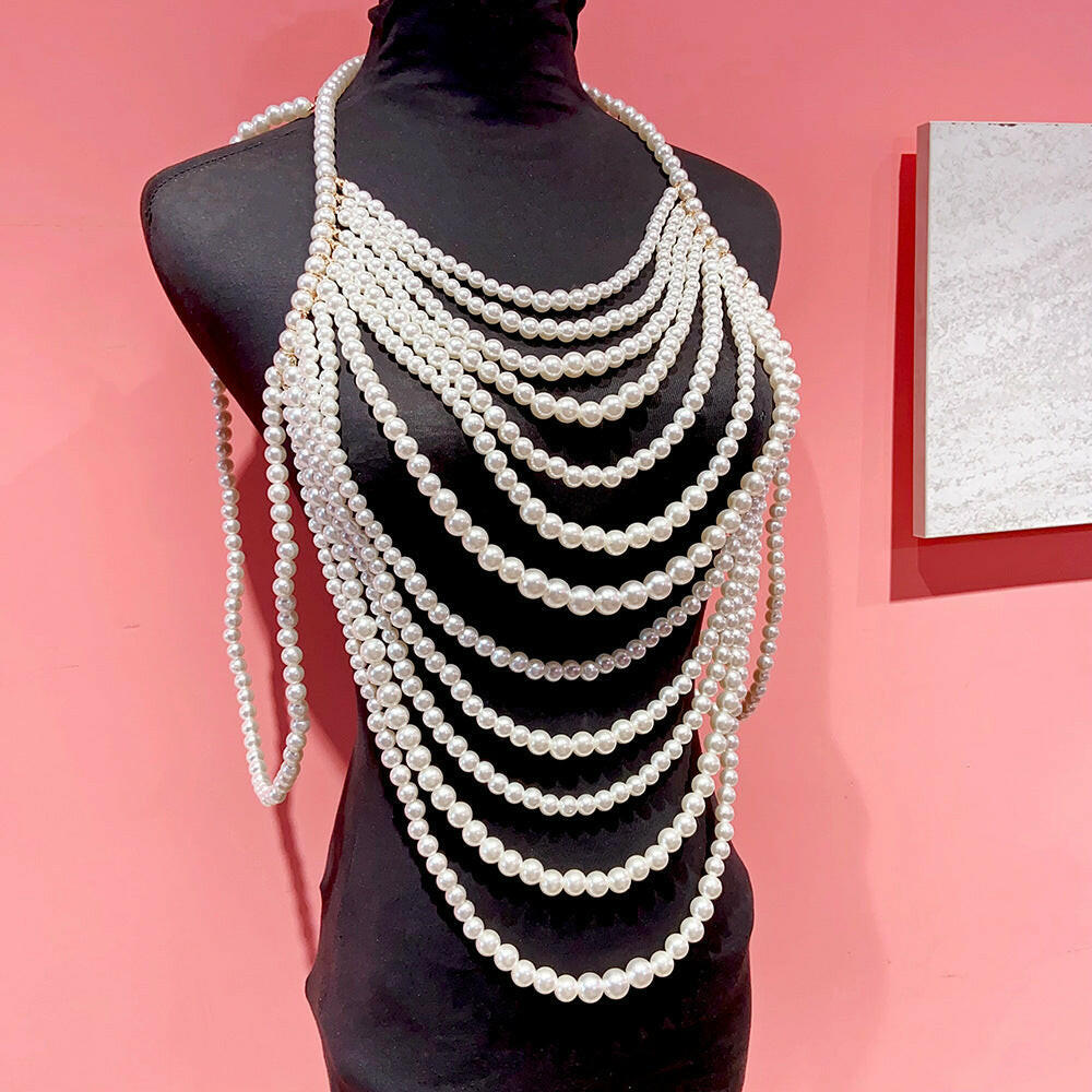 Amazing Multi-layer Pearl Body Chains, Pearls