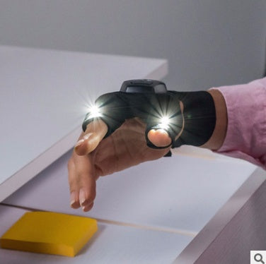 Gloves light with dry battery, Gloves with Led Light, fishing gloves
