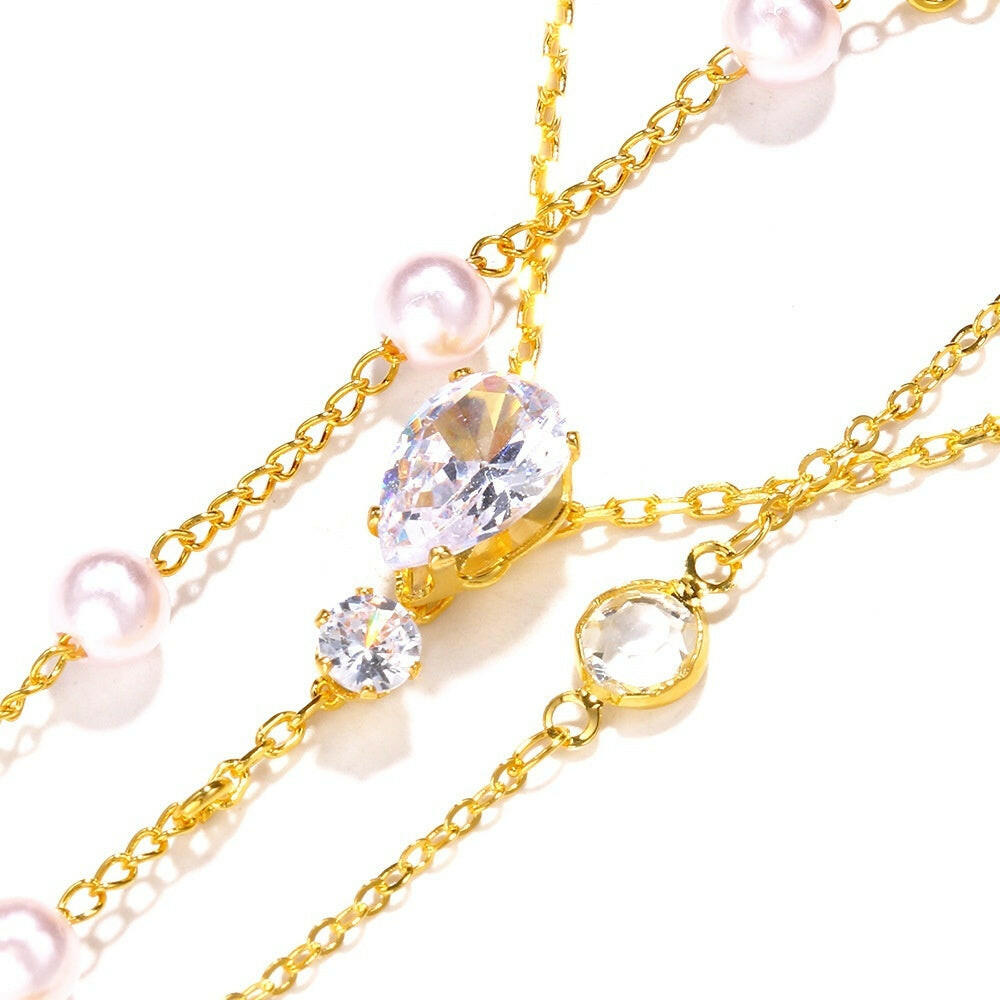 Pearl Back Chain, Diamond Backless Back Chain