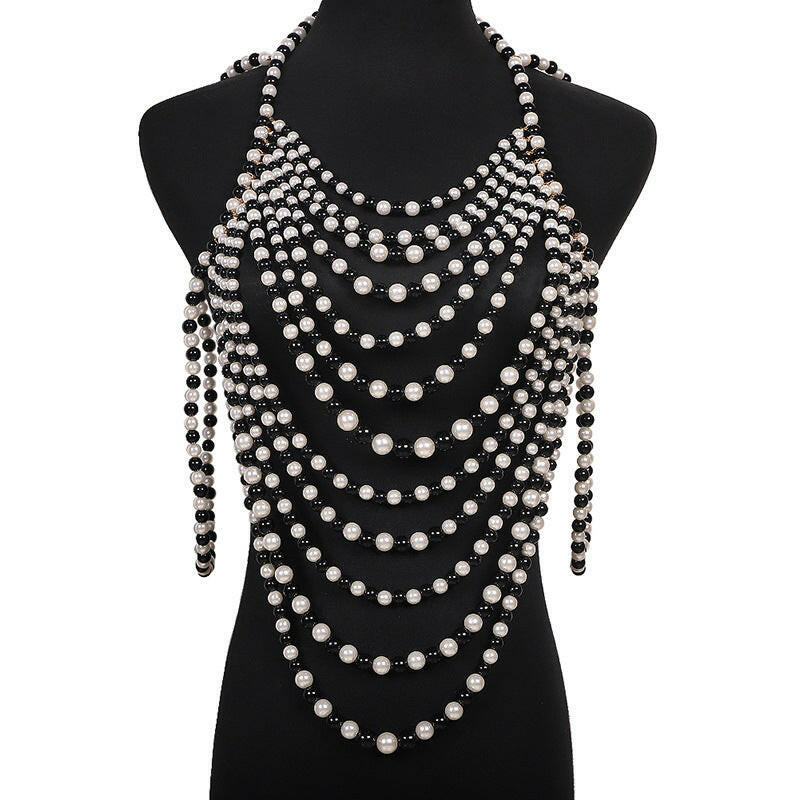 Amazing Multi-layer Pearl Body Chains, Pearls