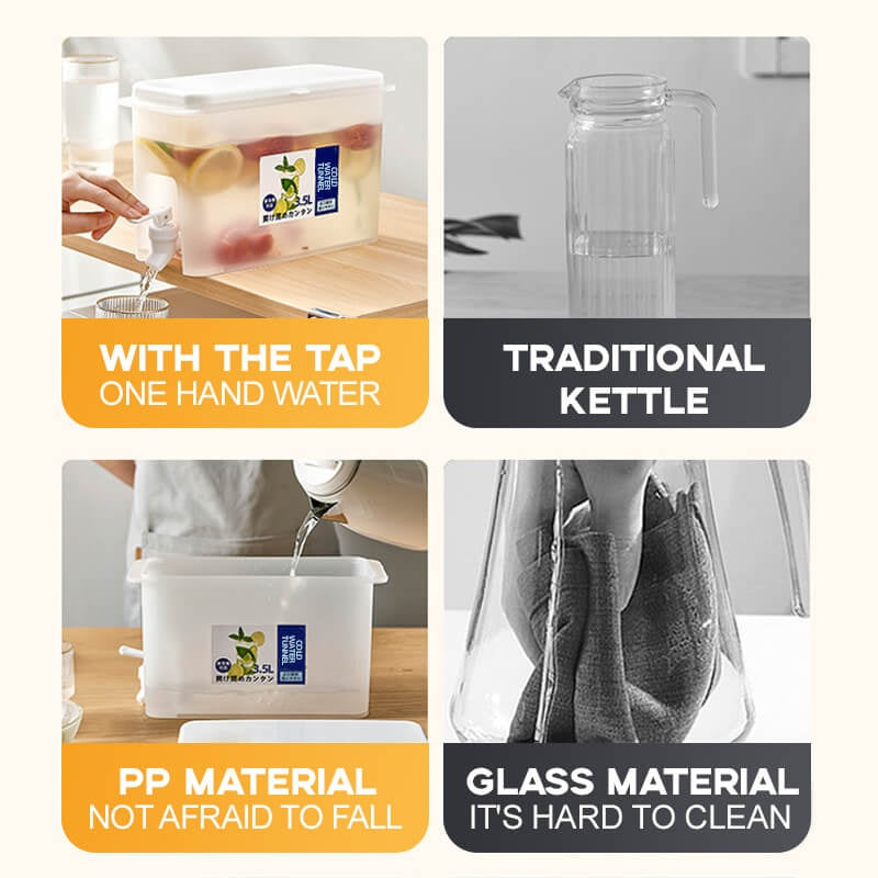 Refrigerator Storage Jars, Large Capacity Cold Water Kettle With Faucet Household Storage