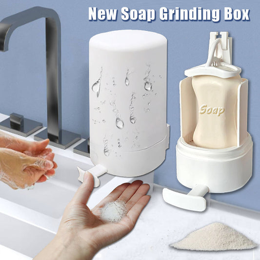 Soap Grinder Dispenser Soap Box,  Wall Mounted Dry Organizer Box Soap Powder Grinding Box For Restaurant, Kitchen, Office, Gyms Hotel