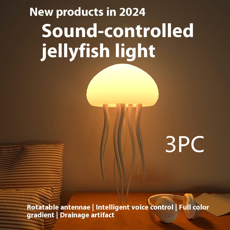 Jellyfish Mood Lamp, LED Jellyfish Night Light, Portable Jellyfish Lamp, Jellyfish Decorations Smart Table Lamp For Bedside Desk