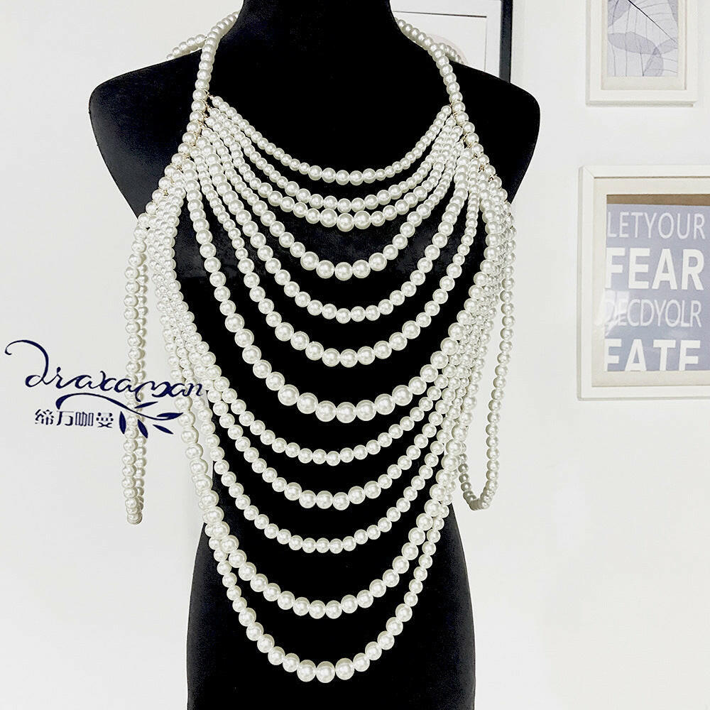 Amazing Multi-layer Pearl Body Chains, Pearls