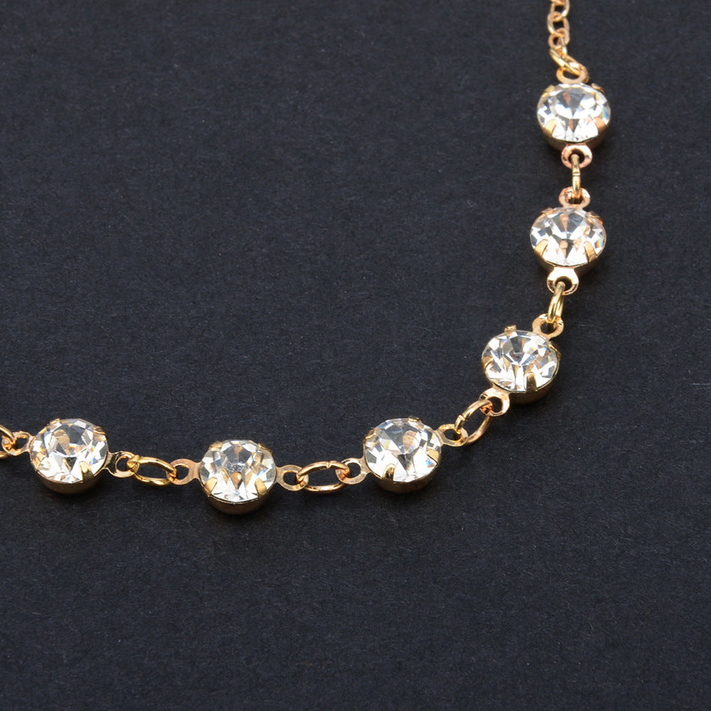 7 Rhinestone Feet Chains Anklet