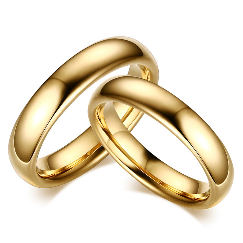 Tungsten Gold Ring Fashion Korean Tungsten Steel Couple Ring