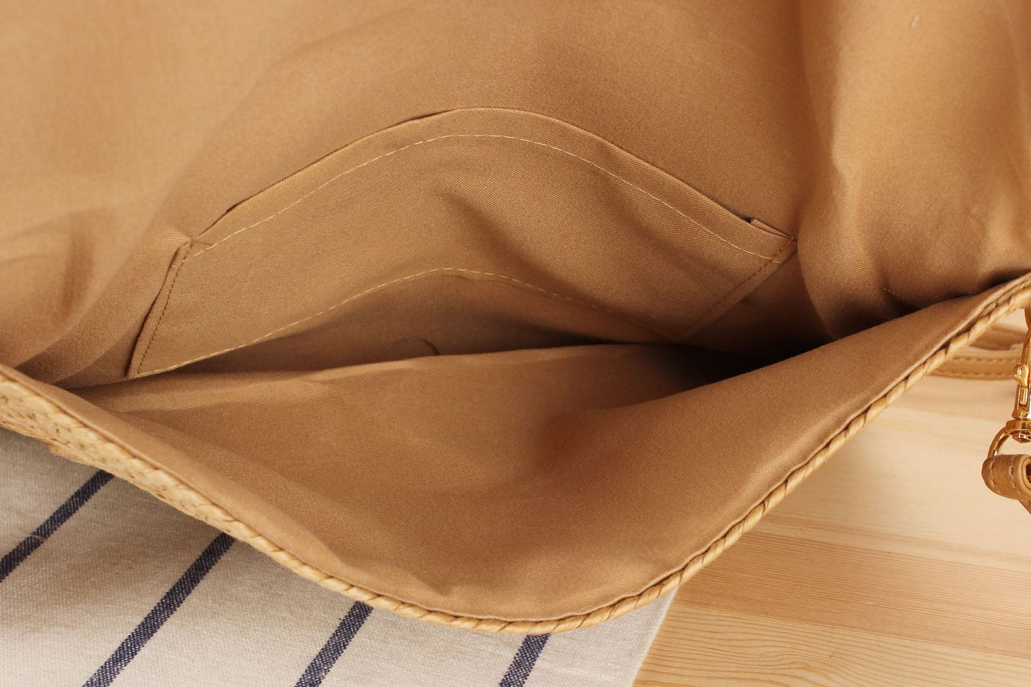 Women's Basic Beach Solid Color Paper string Shopping bags
