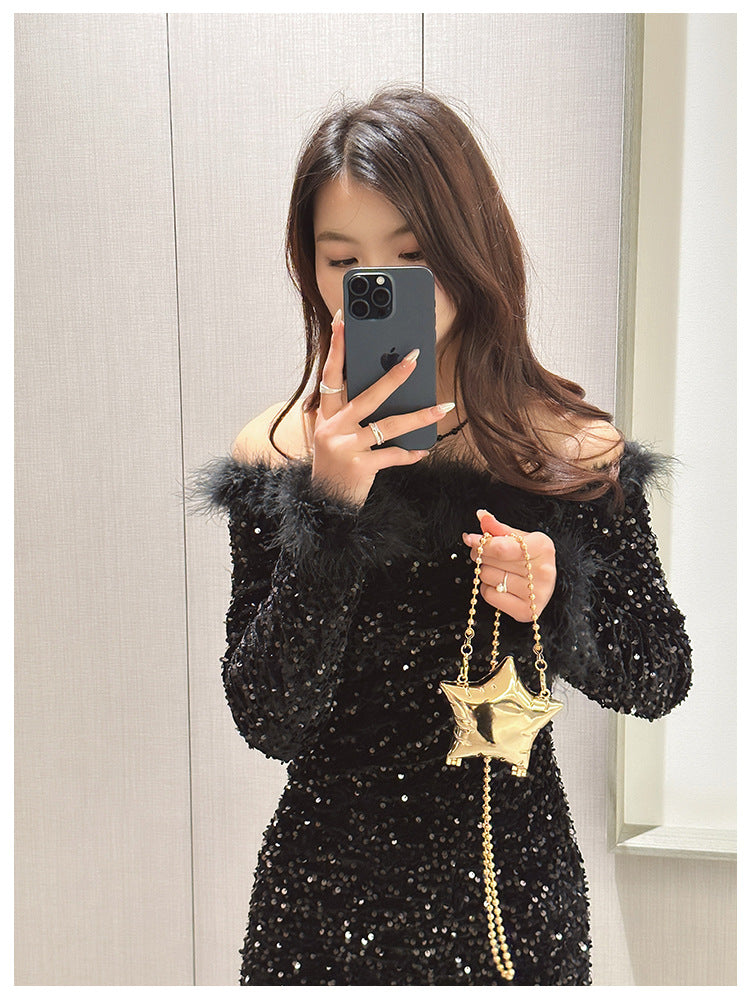 Women's Mini Arylic Star Streetwear Pentagram Magnetic Buckle Crossbody Bag