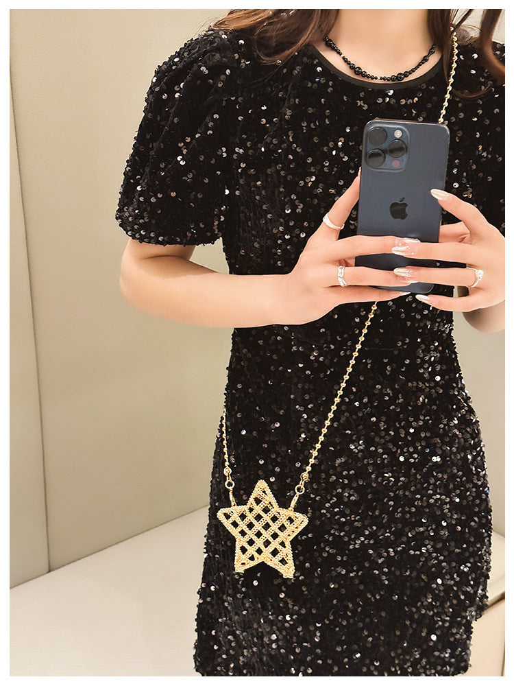 Women's Mini Arylic Star Streetwear Pentagram Magnetic Buckle Crossbody Bag