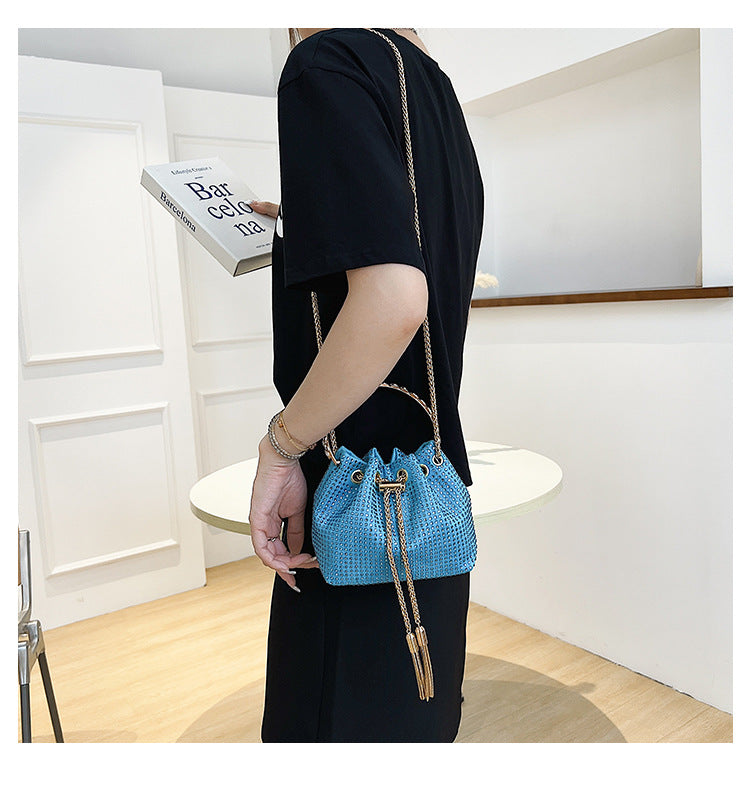 women's small pu leather fashion bucket bag