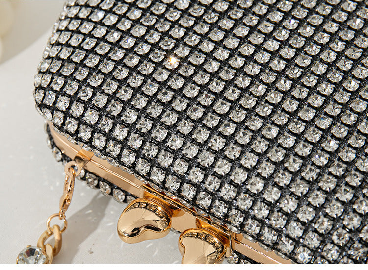 Silver Black Red Pu Leather Solid Color Square Evening Bags