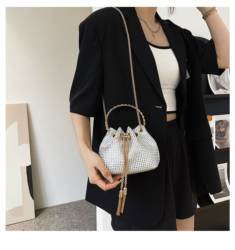 women's small pu leather fashion bucket bag