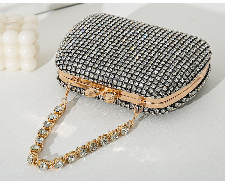 Silver Black Red Pu Leather Solid Color Square Evening Bags
