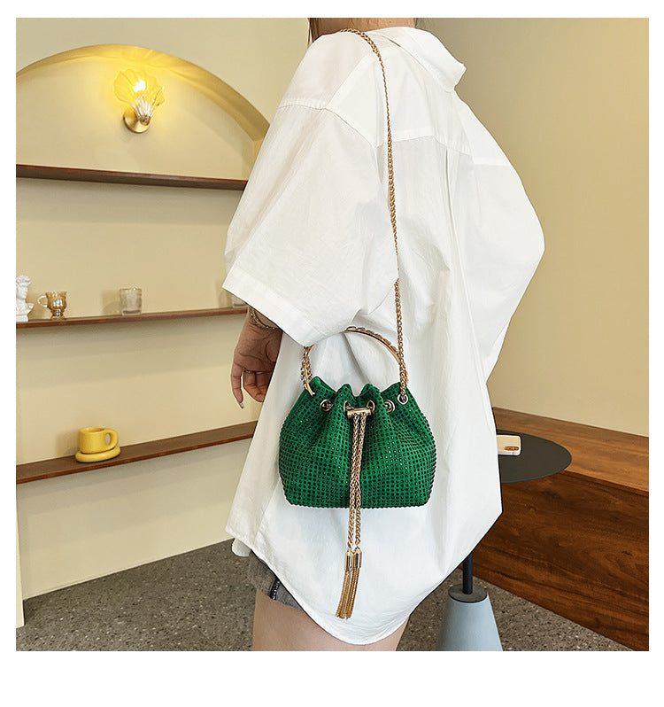 women's small pu leather fashion bucket bag