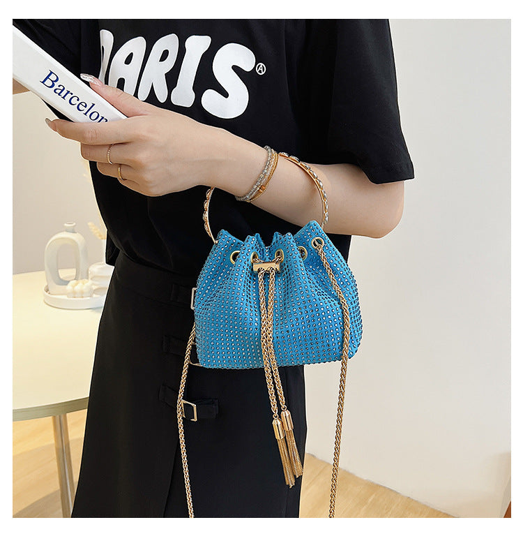 women's small pu leather fashion bucket bag