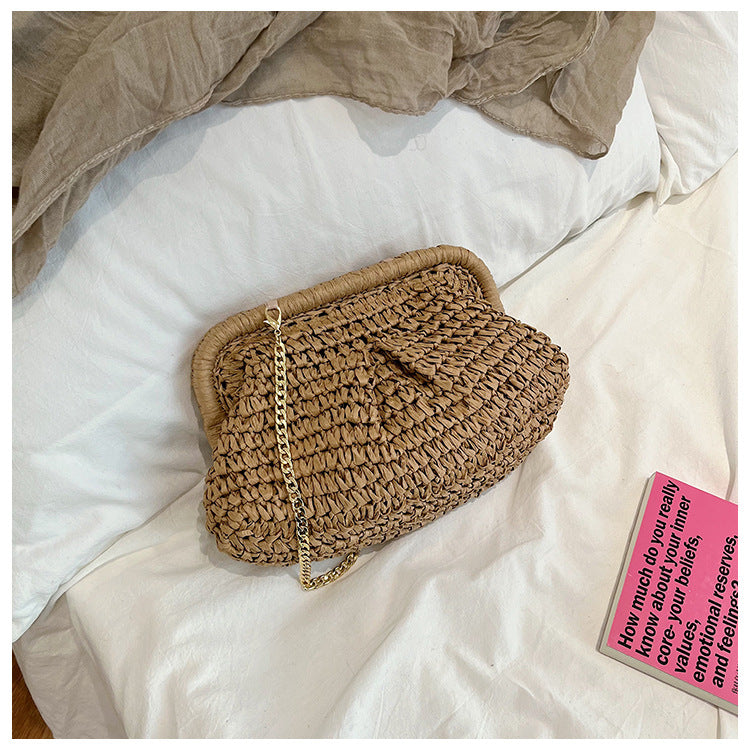 women's all seasons polyester vintage style straw bag