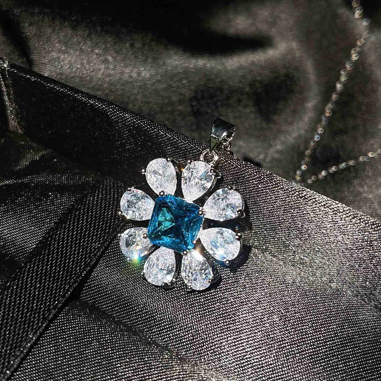 Copper Flower Gem Crystal Jewelry Sets