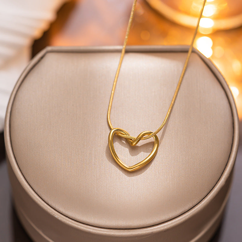 Jewelry Simple Style Solid Color Titanium Steel Pendant Necklace