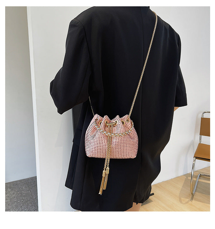 women's small pu leather fashion bucket bag