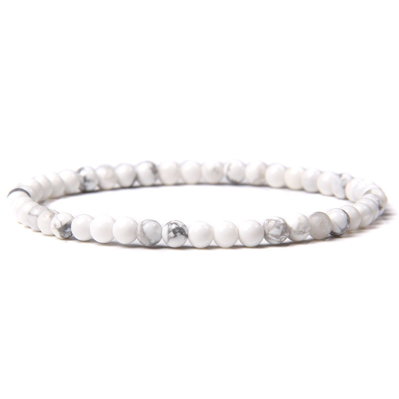 simple style marble natural stone beaded bracelets