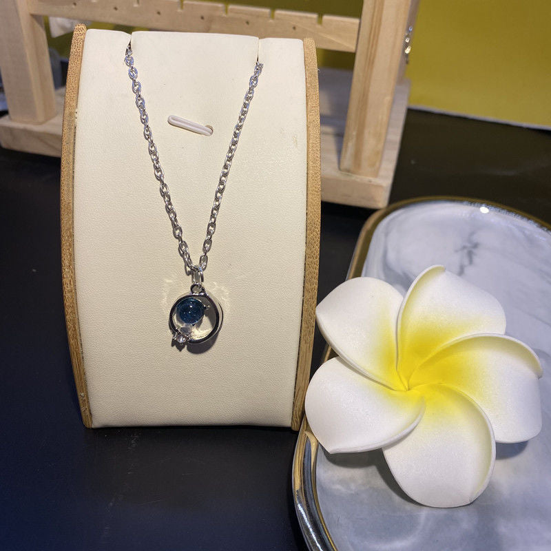 jewelry novelty planet alloy artificial gemstones pendant necklace