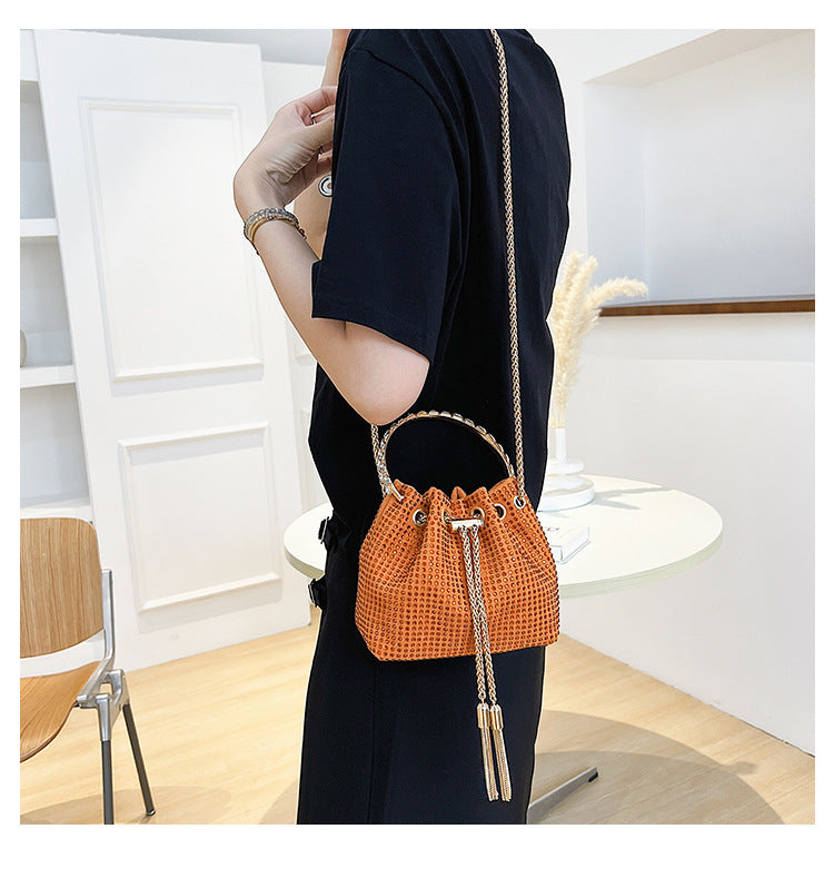 women's small pu leather fashion bucket bag