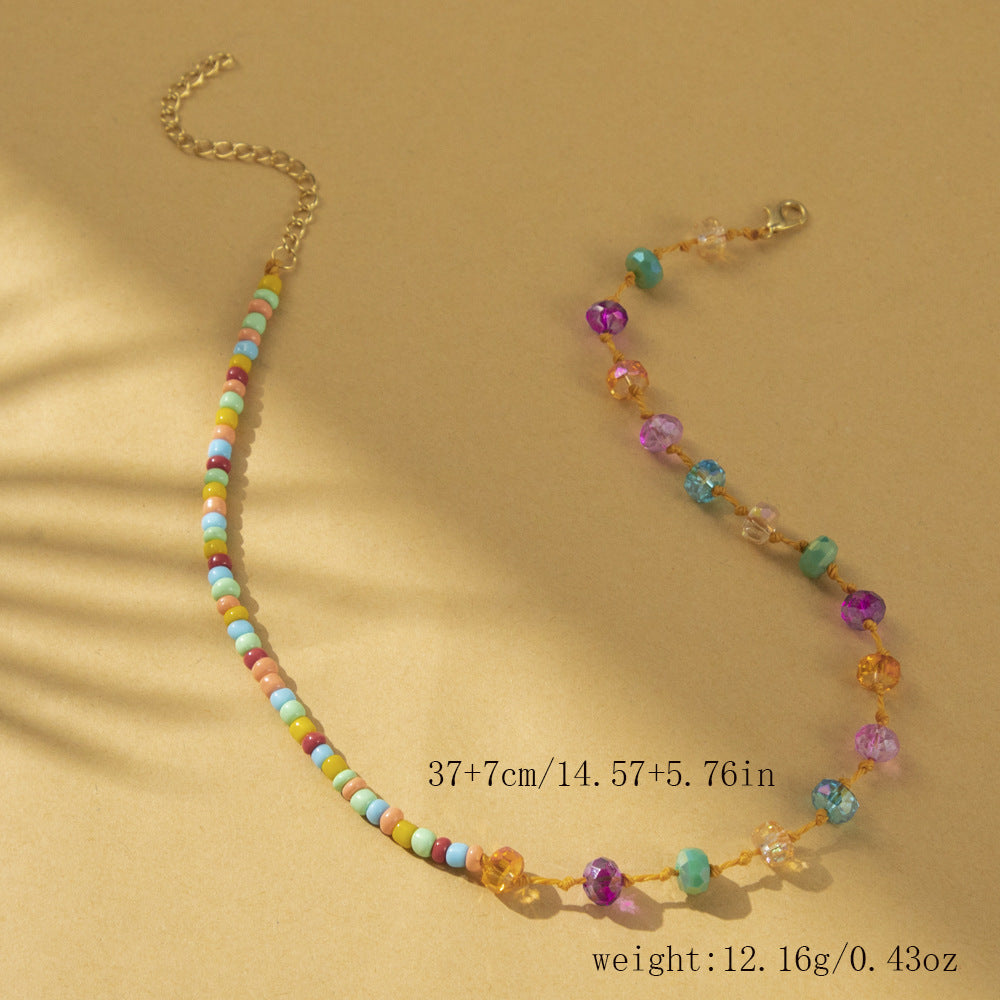 Retro Simple Style Classic Style Geometric natural stone Shell Iron  Pendant Necklace