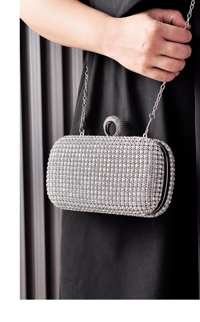 Silver Black Gold Polyester Solid Color Oval Evening Bags