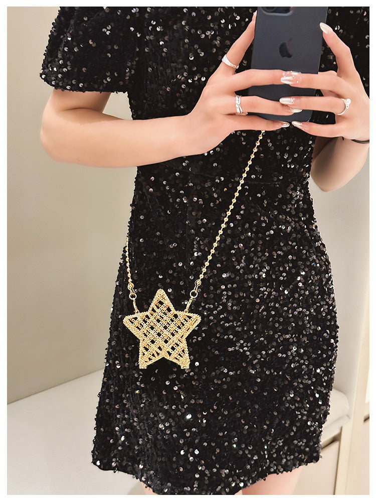 Women's Mini Arylic Star Streetwear Pentagram Magnetic Buckle Crossbody Bag