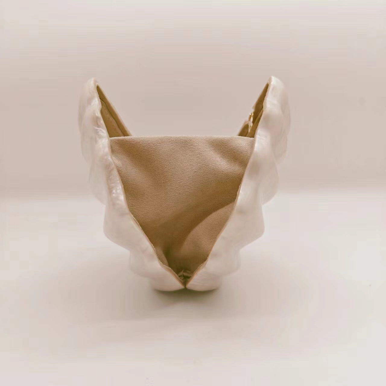 Apricot Arylic Solid Color Evening Bags