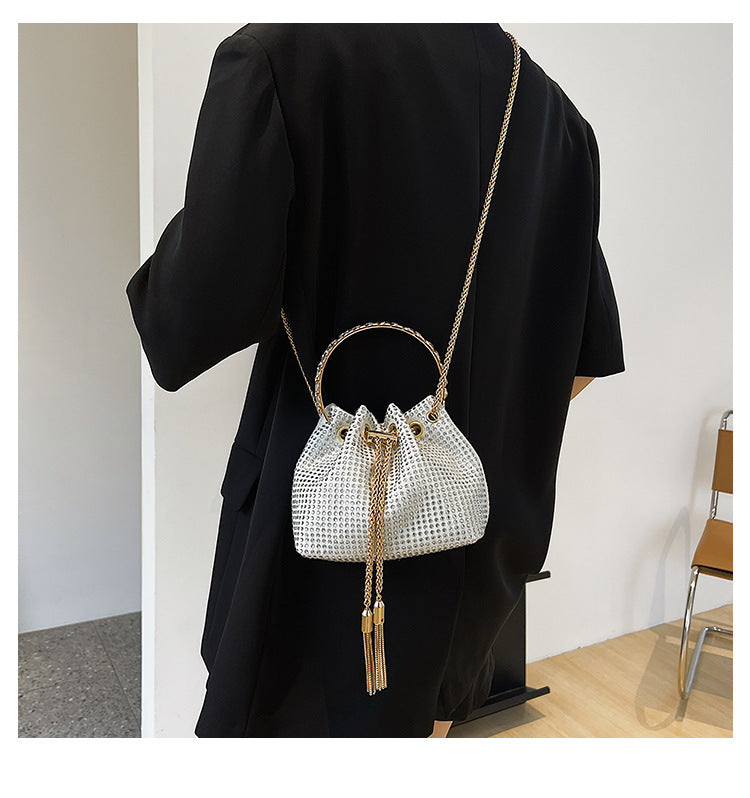 women's small pu leather fashion bucket bag